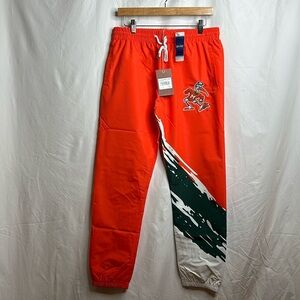 NWT Mitchell & Ness Mens University Of Miami Drawstring Pants S small